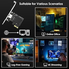 Load image into Gallery viewer, WAVLINK Gigabit Ethernet PCIE Network Card, 10/100/1000Mbps RJ45 LAN Adapter for Desktop PC, Win10/11 Supported
