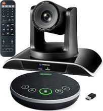Load image into Gallery viewer, 10x Zoom Conference Room Video Camera System, All-in-One HD 1080P 60fps 10X Optical Zoom USB3.0 HDMI PTZ Camera and Bluetooth Conference Speaker with Microphones Bundle for Medium Room
