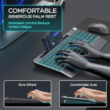 Load image into Gallery viewer, Wireless Keyboard and Mouse Backlits - Full-Sized Ergonomic Lighted Keyboard with Wrist Rest, Phone Holder,2.4GHz Rechargeable Silent Keyboard Mouse Combo for Computer, Laptop, PC, Mac -Grey
