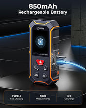 Load image into Gallery viewer, Dual Laser Measuring Tool, CIGMAN 393Ft Bilateral Laser Measurement Tool Color Backlit LCD Display, Rechargeable Laser Measure with 6 Units Ft/in/M, Angle Sensor, Multiple Measure Mode, Magnetic Back
