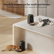 Load image into Gallery viewer, PETLIBRO Automatic Cat Feeder, Wi-Fi Rechargeable Cat Food Dispenser Battery-Operated with 30-Day Life, AIR 2.4G Wi-Fi Timed Pet Feeder for Cat &amp; Dog, 2L Auto Cat Feeder, Black
