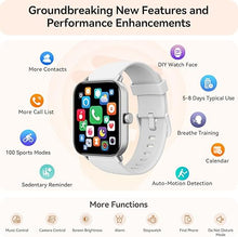 Load image into Gallery viewer, Gydom Smart Watches for Women Men [Alexa Built-in, 1.8&quot;] Smartwatch with Heart Rate/SpO2/Sleep/Stress, 101+ Sports Modes, IP68 Waterproof, Pedometer Fitness Tracker for iOS Android Phones, White
