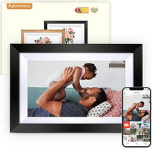 Load image into Gallery viewer, Digital Picture Frame Built-in 32GB 10.1&quot; WiFi Digital Photo Frame with IPS Touchscreen, Send Photo/Video via Frameo App/USB/Micro SD, Gifts for Mom/Dad, Black Wood Border
