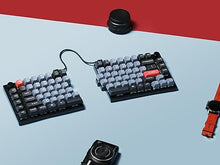 Load image into Gallery viewer, Keychron Q11 QMK/VIA TKL Split Keyboard Ergonomic, 91 Keys 75% Layout Wired Mechanical Gaming Keyboard Mac &amp; Windows with Full Alu Frame, PBT Keycaps &amp; Knobs, RGB Backlight Hot-Swappable Red Switch
