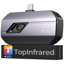 Load image into Gallery viewer, TOPDON TC002 Thermal Camera for iOS (iPhone &amp; iPad), 256 x 192 IR High Resolution, Thermal Imager, Thermal Imaging Camera, -4°F~1022°F Temp Range, Support Video Recording, 40mk Thermal Sensitivity
