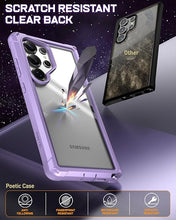 Load image into Gallery viewer, Poetic Guardian Case for Samsung Galaxy S25 Ultra 5G 6.9" (2025) [20 FT Mil-Grade Drop Tested], Built-in Screen Protector [Work with Fingerprint ID], Full Body Rugged Shockproof Case, Purple/Clear
