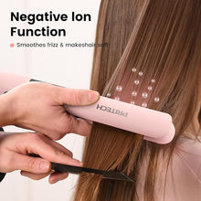 Load image into Gallery viewer, PRITECH Flat Iron Hair Straightener and Curler 2 in 1, Titanium Flat Iron with Negative Ions, Adjustable Temp(248?-450?) and Automatic Shut Off (Pink)
