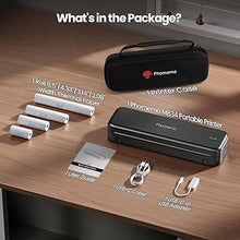 Load image into Gallery viewer, Phomemo Portable Printers Wireless for Travel [Upgraded],M834 Bluetooth Thermal Printer 8.5&quot; x 11&quot;&amp; A4 Size,Inkless Mobile Printer with Carry Case for Travel,Office,School,Car,Home
