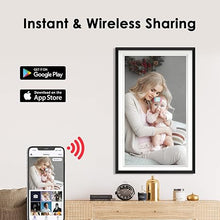 Load image into Gallery viewer, Digital Picture Frame Large 15.6 Inch, Mvgges WiFi Digital Photo Frame 32GB with 1920 * 1080 IPS Full HD Touchscreen, Wall-mountable, Share Photos and Videos Instantly from Anywhere via Free App
