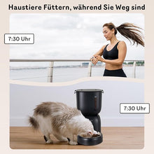 Load image into Gallery viewer, Automatic Cat Feeder and Cat Water Dispenser FW1, Wire or Battery Cat Food Dispenser Timer Pet Feeder - Locking Lid, Desiccant Bag, Programmable Portion Control, 4 Daily Meals, 10s Voice Recorder
