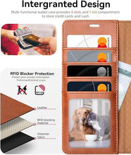 Load image into Gallery viewer, OCASE Compatible with Galaxy S25 Ultra Wallet Case, PU Leather Flip Folio Case with Card Holders RFID Blocking Kickstand [Shockproof TPU Inner Shell] Protective Phone Cover 6.9 Inch 2025, Brown

