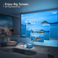 Load image into Gallery viewer, AuKing Projector, 2024 Upgraded Bluetooth Projector, Full HD 1080P Home Theater Video Projector, Compatible with HDMI/USB/AV/Smartphone/TV Box/Laptop
