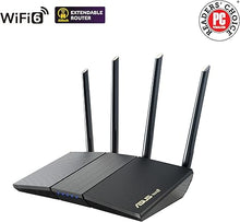 Load image into Gallery viewer, ASUS RT-AX1800S Dual Band WiFi 6 Extendable Router, Subscription-Free Network Security, Parental Control, Built-in VPN, AiMesh Compatible, Gaming &amp; Streaming, Smart Home
