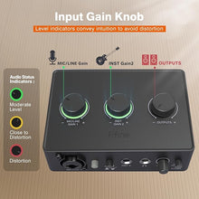 Load image into Gallery viewer, FIFINE PC Audio Mixer for Recording Music, USB Interface for Streaming and Podcasting with XLR, Monitor, 48V Phantom Power, Gain Knob, for Instrument Guitar/Video Content Creation/Vocal-Ampli 1
