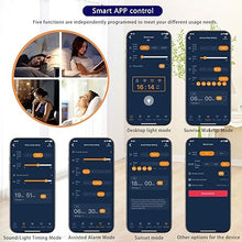 Load image into Gallery viewer, Sunrise Alarm Clock Moon Lamp APP Control Light Therapy Happy Mood Light UV-Free Wake up Light Alarm Clock Built-in White Noise nightstand Lamp for Livingroom Bedroom Office Reading Working
