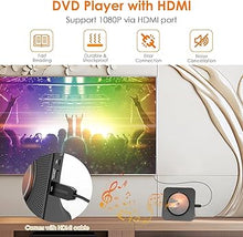 Load image into Gallery viewer, CD Player DVD Player for TV All Region Free Desktop DVD/CD Player for Home with Bluetooth Speakers Display Alarm Clock FM Radio with CD Player USB Card Playback
