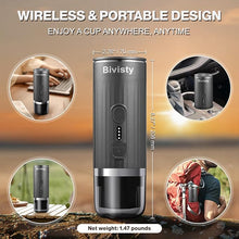 Load image into Gallery viewer, Portable Espresso Maker, Wireless Self-heating, Travel Coffee Maker, 80ml Water Tank, Ground Coffee Compatible with Nespresso &amp; Dolce Gusto for Travel, Camping, Hiking, Office (Grey)
