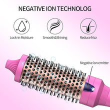 Load image into Gallery viewer, K&amp;K 1.5 Inch Ceramic Tourmaline Ionic Curling Iron (Rose Red, 1.5 Inch) - Thermal Brush Heated Curling Brush, Dual Voltage, Volumizer, NON-DAMAGING 350 DEGREE HEAT
