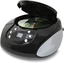 Load image into Gallery viewer, GPX, Inc. Portable Top-Loading CD Boombox with AM/FM Radio and 3.5mm Line In for MP3 Device - Black, Single
