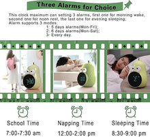 Load image into Gallery viewer, Kids Alarm Clock for Girls Pear Alarm Clock with Snooze Toddler Sleep Training Clock for Bedroom Home Office(Green)
