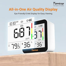 Load image into Gallery viewer, Temtop CO2 Monitor Indoor Air Quality Monitor 3 in 1 CO2 Meter(Temperature, Humidity and CO2), 180 Days Standby Time
