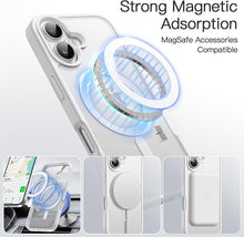 Load image into Gallery viewer, JETech Magnetic Case for iPhone 16 Plus 6.7-Inch Compatible with MagSafe, Translucent Matte Back Slim Shockproof Phone Cover (White)
