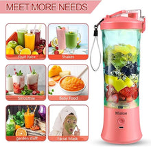 Load image into Gallery viewer, Portable Blender, Personal Size Blender for Shakes and Smoothies with 6 Blades Mini Blender 20 Oz for Kitchen,Home,Travel (Sakura Pink)
