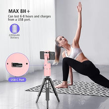 Load image into Gallery viewer, Auto Face Tracking Phone Holder, No App Required, 360° Rotation Face Body Phone Tracking Tripod Smart Shooting Camera Mount for Live Vlog Streaming Video, Rechargeable Battery-Pink
