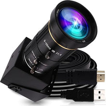 Load image into Gallery viewer, ELP 4K USB HDMI USB Camera Manual Zoom Webcam Variable Focus PC Camera Mini Close-up Camera for Computer H.264 Telescope USB Security Camera 8mp IMX415 Industrial CCTV Camera (5-50mm 10X Zoom Lens)
