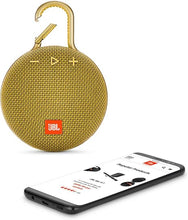 Load image into Gallery viewer, JBL Clip 3, Mustard Yellow - Waterproof, Durable &amp; Portable Bluetooth Speaker - Up to 10 Hours of Play - Includes Noise-Cancelling Speakerphone &amp; Wireless Streaming
