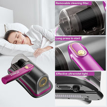 Load image into Gallery viewer, Bed Vacuum Cleaner-6600mAh Wireless Handheld UV Mattress Vacuum Cleaner,Lightweight Two Speeds Cleaner Machine for Bed,Sofas,Pillow
