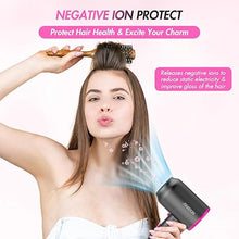 Load image into Gallery viewer, ANIEKIN Hair Dryer,Portable Ionic Blow Dryer with Diffuser for Curly Hair, 1875 Watts Blow Dryer with Nozzle for Fast Drying as Salon, Compact and Lightweight Hairdryer for Travel,Light Grey
