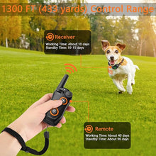 Load image into Gallery viewer, Dog Training Collar for 2 Dogs, IPX7 Waterproof Dog Shock Collar with Remote Control Range 1300ft, 3 Training Modes, Beep, Vibration, Shock, Rechargeable Shock Collar for Large Medium Small Dogs

