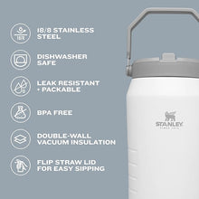 Load image into Gallery viewer, Stanley IceFlow Stainless Steel Water Jug with Straw, Vacuum Insulated Water Bottle for Home and Office, Reusable Tumbler with Straw Leak Resistant Flip, Pool, 40OZ
