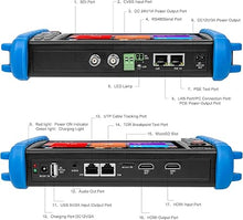 Load image into Gallery viewer, CCTV Camera Tester 7&quot; IPS Touch Screen 6K 12mp IP Camera Tester 8mp CVI TVI AHD SDI CVBS Analog Camera Tester Built in WiFi with POE/RJ45 Cable TDR Test/PTZ Control/HDMI I/O IPC Tester
