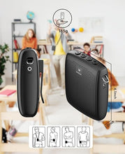 Load image into Gallery viewer, Mini Personal Wireless Voice Amplifier with 2 Bluetooth Microphones- 15W Rechargeable Pa Speaker System for Teachers, Coaches &amp; Public Speaking
