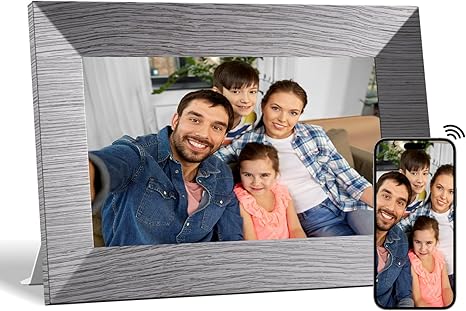 7” Digital Picture Frame with 32GB Storage, WiFi Digital Photo Frame 1024x600 HD IPS Touchscreen, Easy Setup for Photo & Video Sharing via Free App