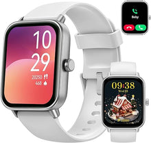 Load image into Gallery viewer, Smart Watch for Women Men, Alexa Built-in,1.8 Inches Large Display, Bluetooth Calls,Received Text, Health Monitoring, Sport Watch, Waterproof Fitness Tracker Watch for Android iOS (White, 1.8 inches)
