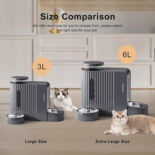 Load image into Gallery viewer, Gardner Pet Automatic Gravity Cat Food Feeder and Water Dispenser Stainless Steel Two-in-One Set Large Capacity Dispenser for Medium, Large Dogs, Puppies, Kittens, Rabbits-(1.6 Gallons x 2)
