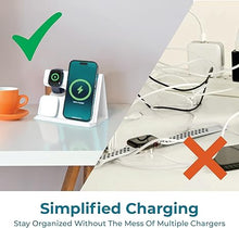 Load image into Gallery viewer, BLACK+DECKER 3 in 1 Charging Station for Apple Multiple Devices, Wireless Foldable Travel Charger for Multiple Devices iPhone 16 15 14 13 Pro Max Plus &amp; Apple Watch Series/AirPods
