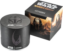 Load image into Gallery viewer, Citizen Eco-Drive Men's Star Wars Mandalorian Watch, Black IP Stainless Steel, 3-Hand, Luminous (Model: AW2045-57W)
