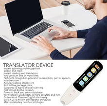 Load image into Gallery viewer, Language Translator Pen, 134 Languages Portable Translation Scanning Pen, LCD Touchscreen, Offline Scanning OCR Digital Translation Pen Scanner for Learning Business Travel
