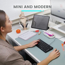 Load image into Gallery viewer, Perixx PERIBOARD-332 Wired Backlit USB Keyboard - Mini 11.22x4.57x0.83 Inches - Slim Scissor Keys with Big Font - White Illuminated LED - US English
