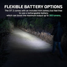 Load image into Gallery viewer, OLIGHT I3T 2 EOS Pocket EDC Flashlight, 200 Lumens Compact Bright Handheld Flashlights, Dual-Output Tail Switch Light with AAA Battery and Two-Way Pocket Clip for Camping and Hiking (OD Green)
