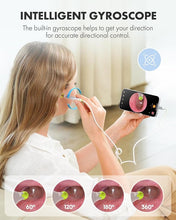 Load image into Gallery viewer, Anykit Digital Otoscope with Gyroscope, HD Ultra Clear View Ear Camera with Ear Wax Removal Tools, Video Ear Scope Otoscope with Light, Compatible with Android, iPhone 15 (White)
