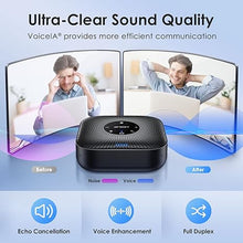 Load image into Gallery viewer, EMEET Conference Speakerphone M0 Plus, 4 AI Mics 360° Voice Pickup, Noise Reduction, USB C Speaker, Bluetooth Conference Speaker for 8 People w/Daisy Chain for 16 Compatible with Leading Software
