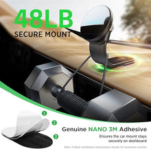 Load image into Gallery viewer, 15W for iPhone MagSafe Car Mount Charger, 360% Adjustable Aluminum Alloy Arm, Relocatable Car Phone Holder, Magnetic Wireless Fast Charging, Cell Phone Holder for All Car Models, Black
