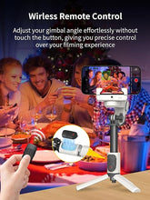 Load image into Gallery viewer, Gimbal Stabilizer for iPhone, Sefie Stick Tripod with Auto Face Tracking for TIK Tok YouTube Video Recording, 4 in 1 Gimbal Stabilizer with 360° Rotation for iPhone/Andriod -M1 Pro White
