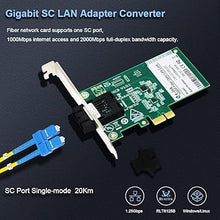 Load image into Gallery viewer, Gigabit Fiber Network Card NIC - SC Port 1000Mbps PCI Express Ethernet LAN Adapter Compatible with Windows Server/Windows/Linux/Vista, 20KM Over Duplex Fiber SMF Converged Network Adapter
