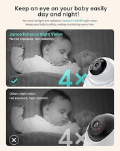 Load image into Gallery viewer, 2K Video Baby Monitor with 2 Cameras and Audio, 3600ft Long Range Baby Monitor No WiFi, 5.5&quot; Split Display, VOX - AI Cry Detect, ANR, IR Night Vision, 2-Way Audio, 6000mAh
